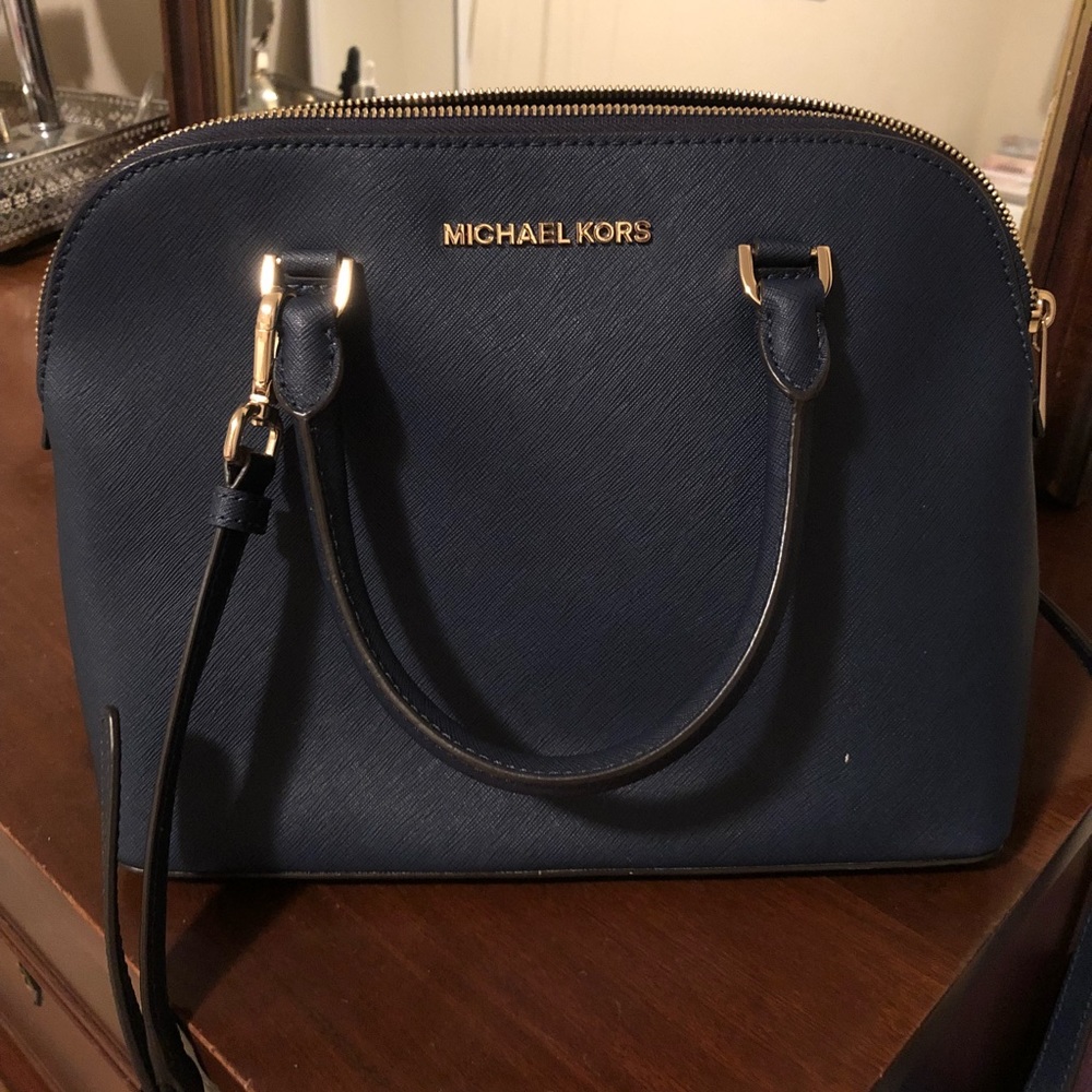 Navy Michael kors purse